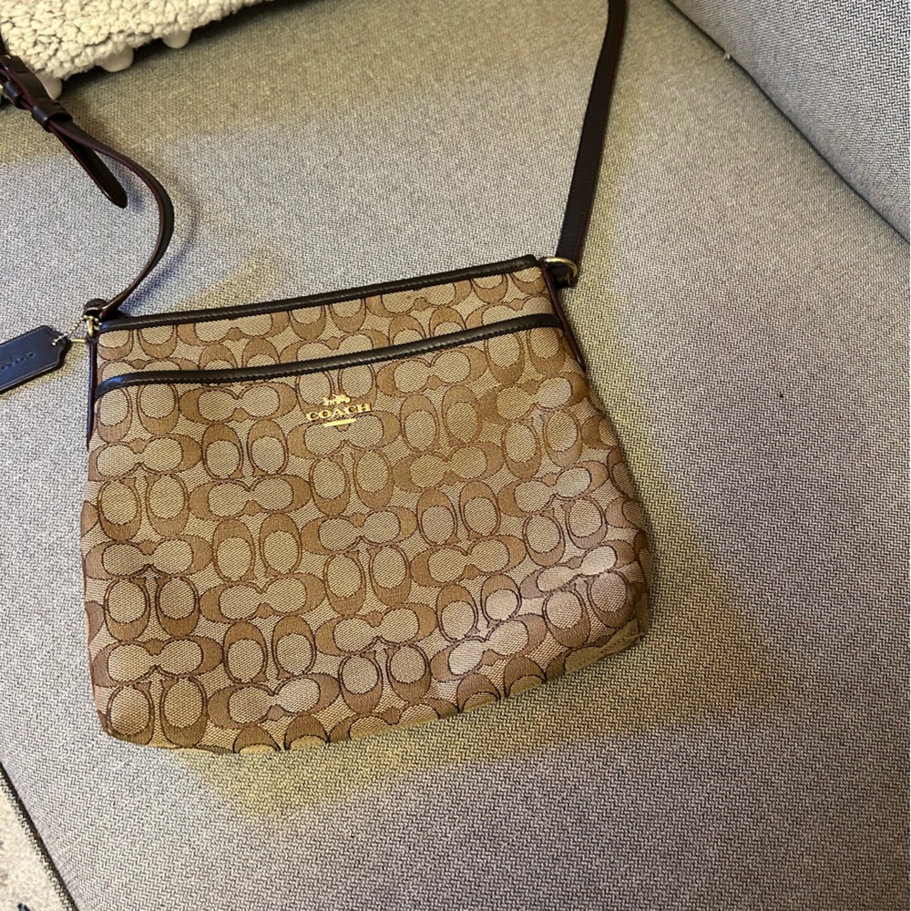 Coach Tan Signature Crossbody Bag